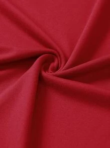 Men Solid Round Neck Tee - Burgundy - View 5