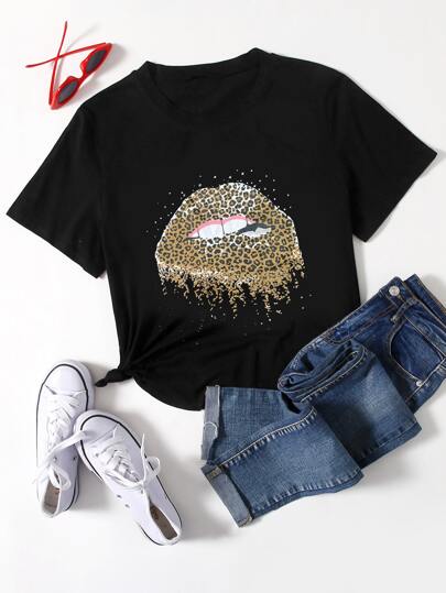 تي شيرت حجم كبير الشكل كاجوال