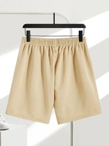 Manfinity Roghcode 鬆身男款龍紋和字母印花束口短褲