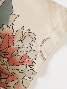 Manfinity Men Floral Print Shirt & Drawstring Waist Shorts Without Tee - Multicolor - View 6