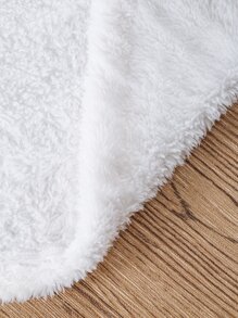 SHEIN Girls Drop Shoulder Flannel Jacket - White - View 6