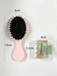 1pc Women's Simple Yet Comfortable Air Cushion Bristle Hair Brush, Pink, Back To School, Travel Holiday Essentials, Hair Accessories For Women, Brush, Hair Brushes, Edge Brush, Brush Hair, Hair Comb, Comb Hair, Detangling Brush, Ball Brush, Mini Hair Brush, Hair Brush Set, Wooden Comb, Hair Brush, Comb, Slick Back Brush, Hairbrush, Edge Brush, Brush Hair, Hair Comb, Hair Brush Set, Comb Hair, Mini Hair Brush, Detangling Brush,Hair Products, Hair Tools, Hair Stuff, Hair Care, Curly Hair Brush, Barber, Barber Accessories, Hairdressing Equipment,Hair Brush,Slick Back Brush,Styling Brush,Curly Hair Brush,Edge Brush,Hair Comb,Brush Hair,Hair Brush Set,Comb Hair,Comb For Curls,Detangling Brush,Hair Brush For Women,Hair,Travel,Hair Products,Hair Tools,Hair Stuff,Barber,Barber Accessories,Barbershop,Hairdressing Equipment - Pink - View 5