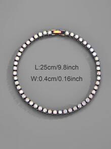 Men Rhinestone Decor Anklet - Multicolor - View 3