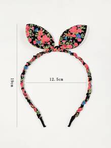 10入組波卡圓點和條紋圖案蝴蝶結裝飾髮箍 - 彩色 - 查看 3