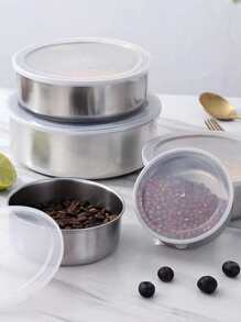 5 piezas Set de fiambreras de acero inoxidable - Plateado - Ver 3