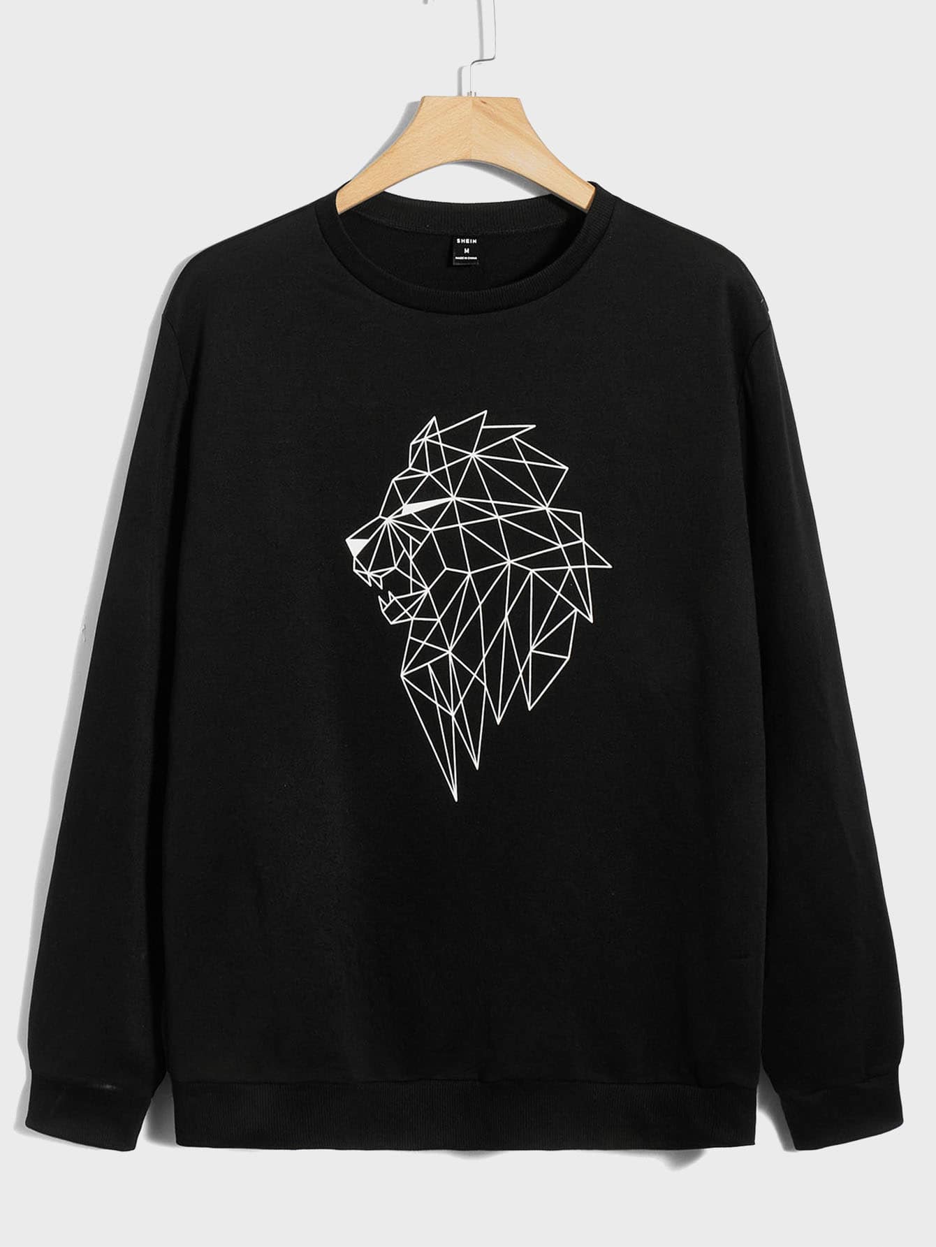 Manfinity Men Graphic Print Sweatshirt - Black - View 1