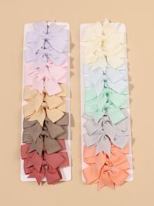 bilicaca 20入組小女童蝴蝶結裝飾髮夾 - 彩色 - 查看 2