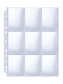 10pcs Loose-Leaf Card Storage Replacement Page,Back To School,School Supplies - Clear - View 1