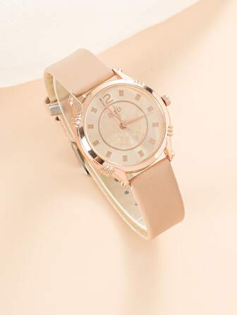 DISU 圆形指针石英表作为返校学生的礼物