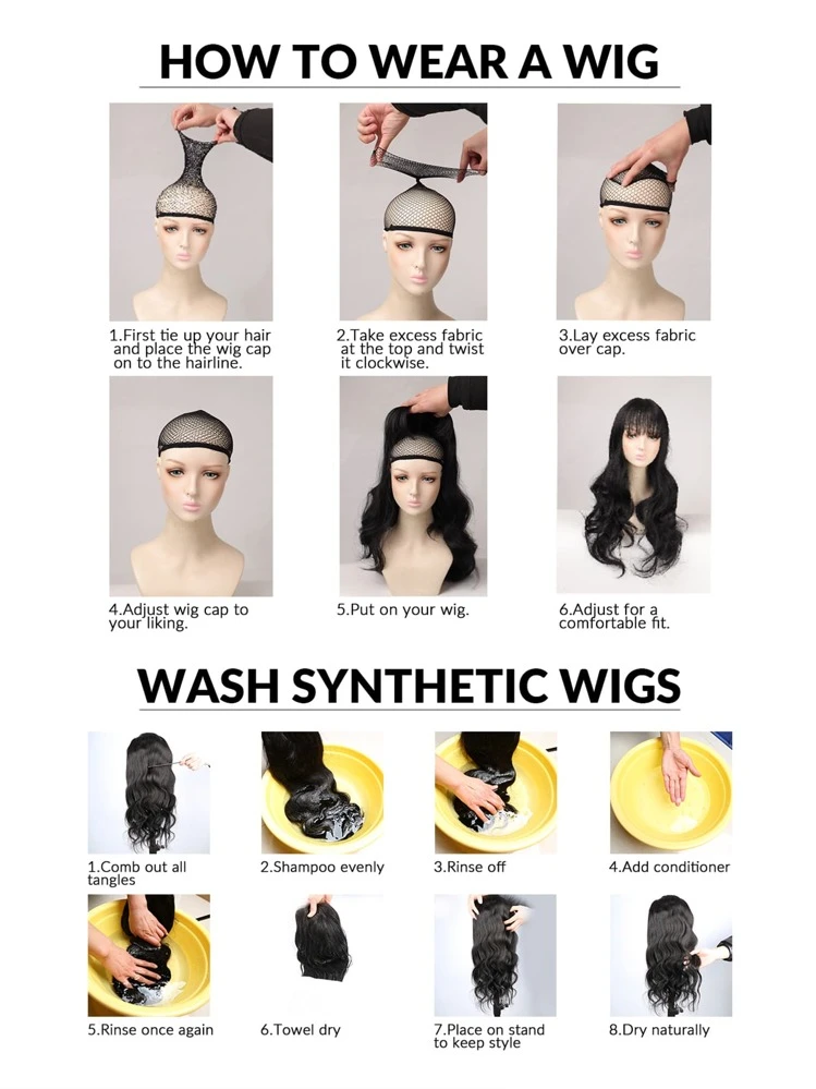 Long Body Wave Synthetic Wig - Multicolor - View 6