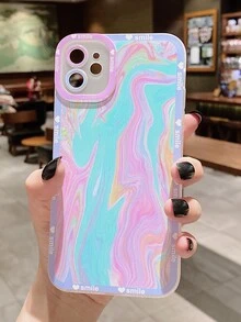 vỏ điện thoại in chất lỏng trừu tượng - Nhiều màu - Xem 3