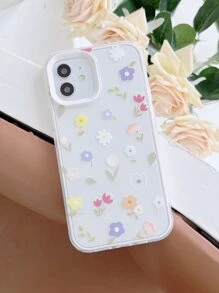 bloem transparant telefoonhoesje