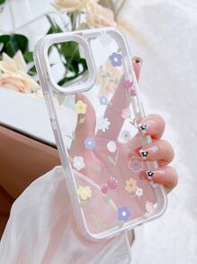 bloem transparant telefoonhoesje