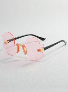 Gafas de moda sin montura de lentes de pato - Rosa Pálido - Ver 1