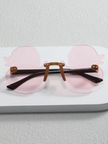 Gafas de moda sin montura de lentes de pato - Rosa Pálido - Ver 4