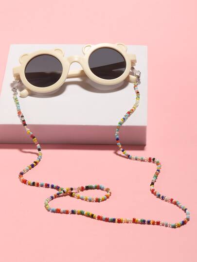 兒童卡通框架太陽眼鏡配眼鏡鏈