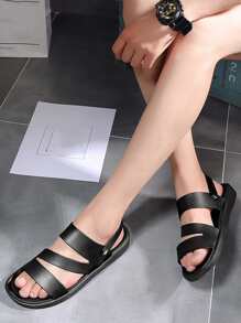 Men Multi-way Wear Casual Sandals - Black - View 7