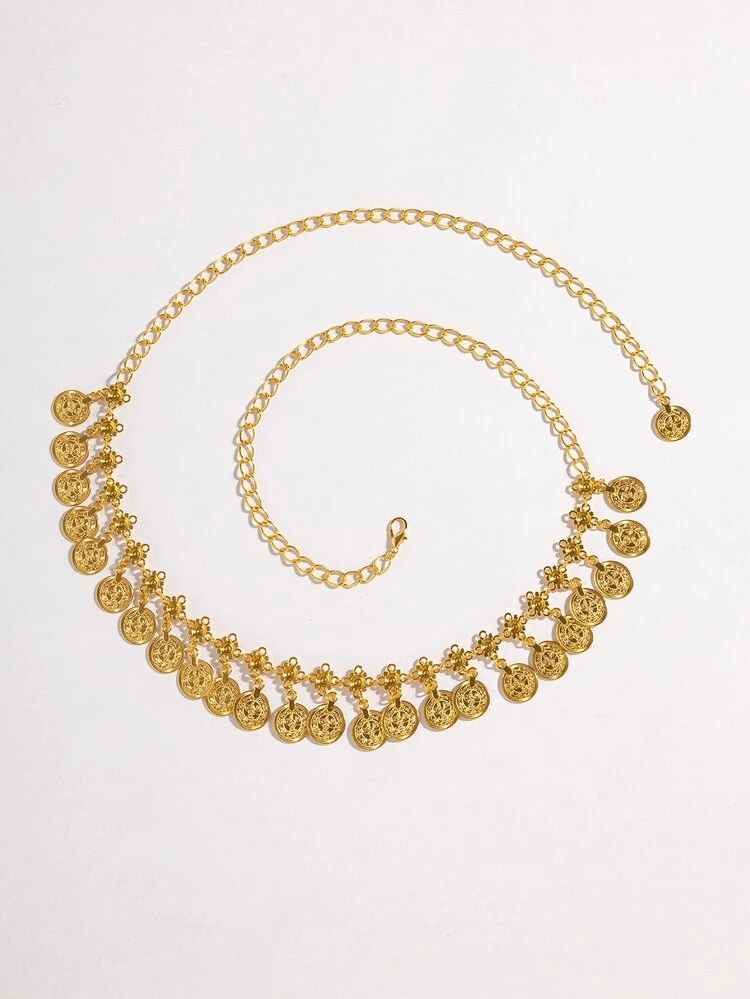 1pc Bohemian Style Sexy Gold Waist Chain Halloween Summer, School Fall, Autumn, Halloween