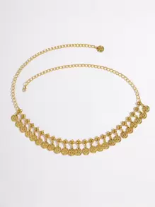 1pc Bohemian Style Sexy Gold Waist Chain Halloween Summer, School Fall, Autumn, Halloween - Gold - View 4