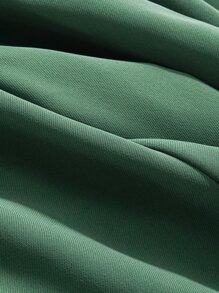 DAZY High Waist Slant Pockets Tailored Trousers - Green - View 7