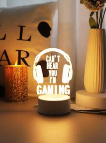 1pc 6 Led Slogan Graphic Decoration Light - Yellow - View 7