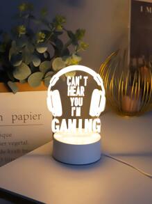 1pc 6 Led Slogan Graphic Decoration Light - Yellow - View 8