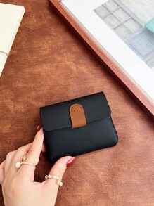 女士PU钱包 轻巧图案 现金 身份证 信用卡 便携式口袋小钱包 短款钱包 简约时尚 现代商务 生日礼物 情人节礼物 周年纪念礼物 女士礼物 女孩礼物 女包 书包 学校宿舍及返校用品 高品质皮革 女士钱包 迷你钱包 零钱包 - 黑色 - 查看 3