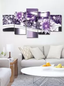 5入組鑽石藝術繪畫成套工具,DIY寶石工藝品充分鑽頭水鑽繪畫墻面裝飾適用於成年人 - 彩色 - 查看 1