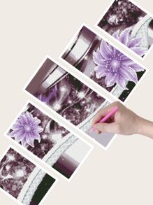 5入組鑽石藝術繪畫成套工具,DIY寶石工藝品充分鑽頭水鑽繪畫墻面裝飾適用於成年人 - 彩色 - 查看 2