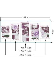 5入組鑽石藝術繪畫成套工具,DIY寶石工藝品充分鑽頭水鑽繪畫墻面裝飾適用於成年人 - 彩色 - 查看 3