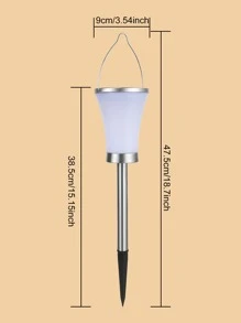 1pc ABS Solar Lawn Lamp, Solar Pathway Light For Outdoor, Outdoor Garden Lighting For Pathway, Yard, Patio - Yellow - View 3