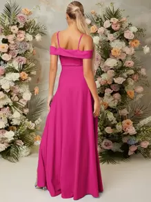 SHEIN Belle 挖肩高衩洋裝