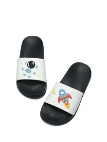 男孩火箭和宇航員圖案拖鞋 - 彩色 - 查看 4