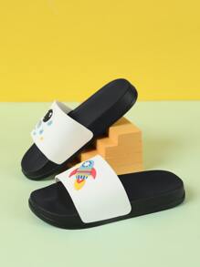 男孩火箭和宇航員圖案拖鞋 - 彩色 - 查看 1