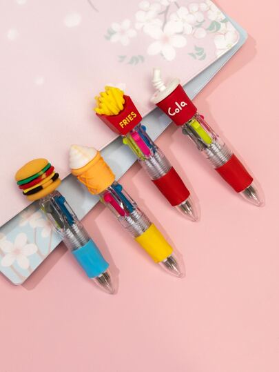 4入組卡通設計迷你圓珠筆