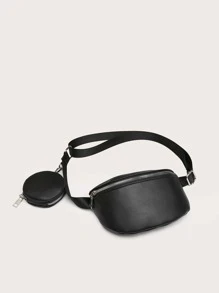 Lightweight,Business Casual Mini Minimalist Fanny Pack With Random Side Coin Purse For Teen Girls Women College Students,Rookies & White-Collar Workers Perfect For Office,College,Work ,Business,Commute,Outdoors, Travel, Outings , Women Bag With Dime Bag, Perfect For Horse Riding, Preppy Bum Bag For The First Day Of School, Western Purse For Women, Bohemia Style Bag For Women