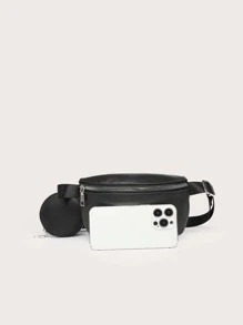 Lightweight,Business Casual Mini Minimalist Fanny Pack With Random Side Coin Purse For Teen Girls Women College Students,Rookies & White-Collar Workers Perfect For Office,College,Work ,Business,Commute,Outdoors, Travel, Outings , Women Bag With Dime Bag, Perfect For Horse Riding, Preppy Bum Bag For The First Day Of School, Western Purse For Women, Bohemia Style Bag For Women