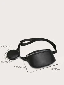 Lightweight,Business Casual Mini Minimalist Fanny Pack With Random Side Coin Purse For Teen Girls Women College Students,Rookies & White-Collar Workers Perfect For Office,College,Work ,Business,Commute,Outdoors, Travel, Outings , Women Bag With Dime Bag, Perfect For Horse Riding, Preppy Bum Bag For The First Day Of School, Western Purse For Women, Bohemia Style Bag For Women