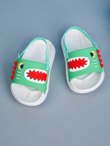 Boys Cartoon Dinosaur Graphic Slippers - Multicolor - View 6