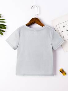 SHEIN Young Boy Car Print Tee - Grey - View 2