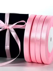 1 pieza de Cinta de satén rosa, artículo decorativo casual para uso diario y regalo - Rosa - Ver 3