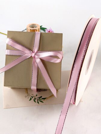 1pc Metallic Trim Gift Wrapping Ribbon