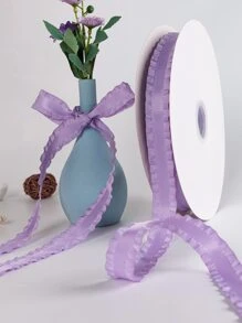 1pc Ruffle Decor Gift Wrapping Ribbon - Màu tím - Xem 2