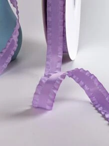 1pc Ruffle Decor Gift Wrapping Ribbon - Màu tím - Xem 3