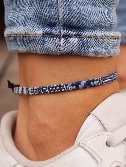 Fashionable and Popular Men Colorblock Anklet for Jewelry Gift and for a Stylish Look