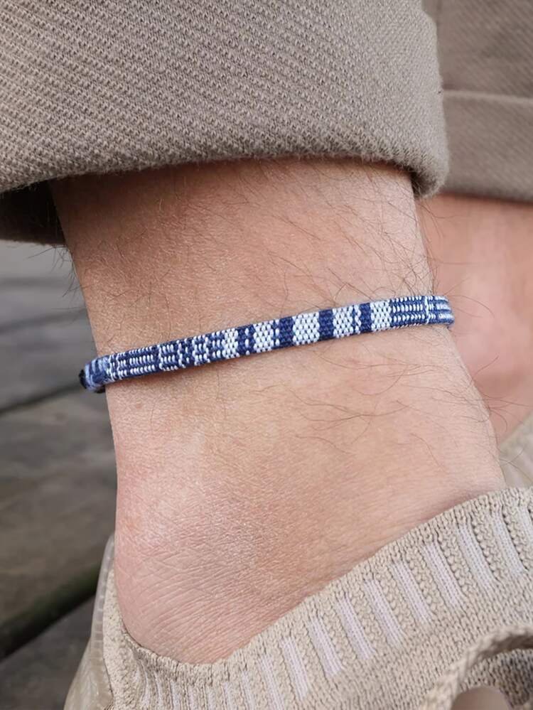 Fashionable and Popular Men Colorblock Anklet for Jewelry Gift and for a Stylish Look