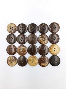 20 cái Nút May Tự Làm - Cà phê nâu - Xem 1