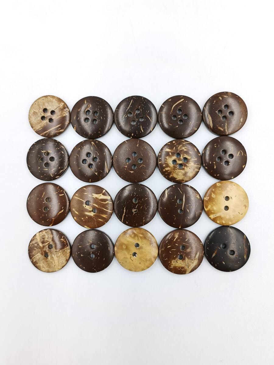20 cái Nút May Tự Làm - Cà phê nâu - Xem 1