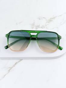 著色鏡片太陽眼鏡 - 綠色 - 查看 1