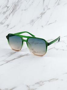 著色鏡片太陽眼鏡 - 綠色 - 查看 2